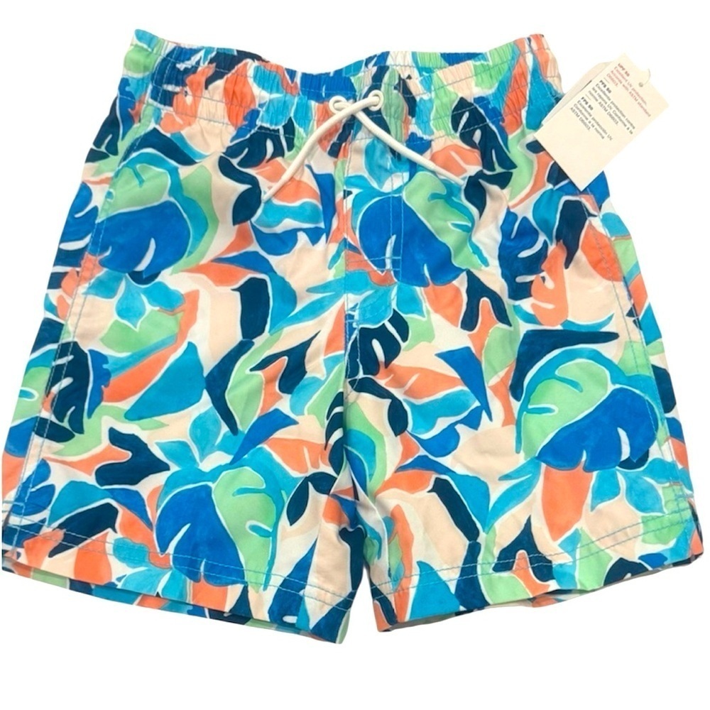 Old Navy Kids NEW Tropical Swim Trunks Blue Green size 8